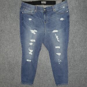 Torrid Jeans Womens 26R Bombshell Skinny Distressed High Rise Premium Stretch